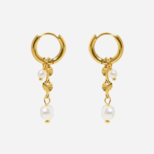 Lyannette | Pendientes Sunburst de Oro 18K