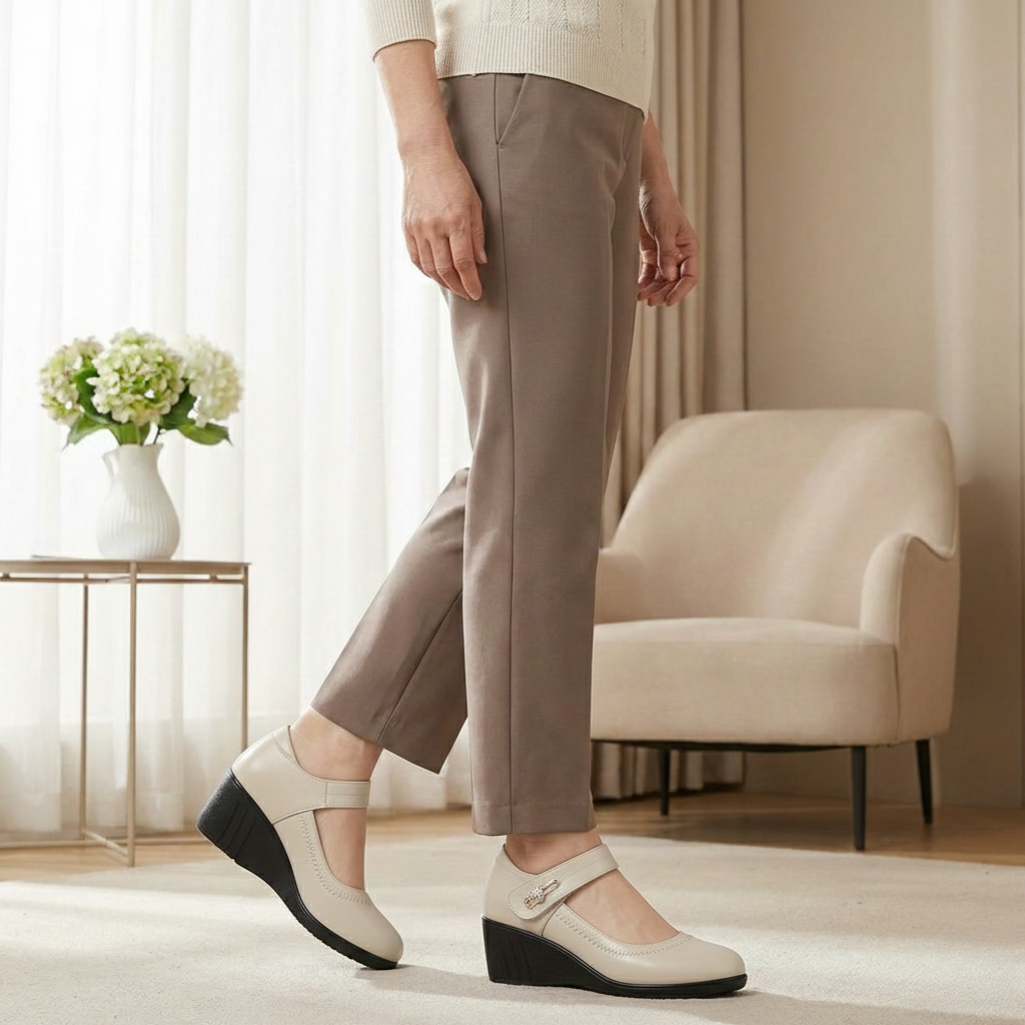 Lydia – Sapatos Elegantes de Conforto com Salto Médio