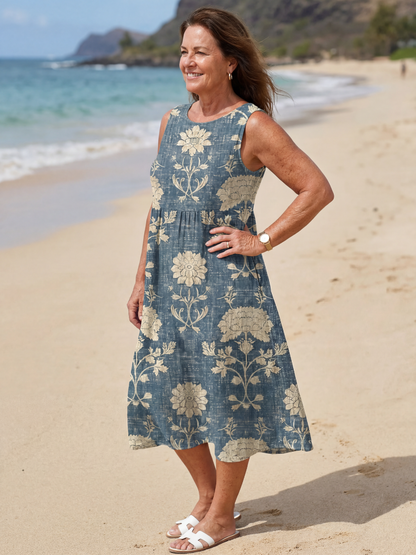 Kailo | Vestido Midi Floral Shoreline