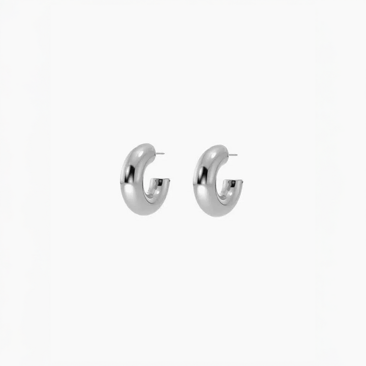 Améria | Thick Hoop Earrings in Modern Design