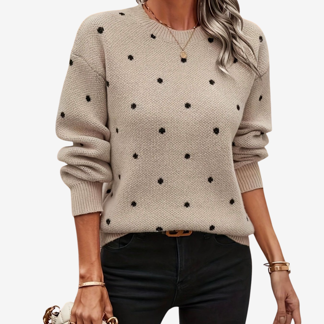 Aveline™ Eleganter Pullover mit Polka-Dots