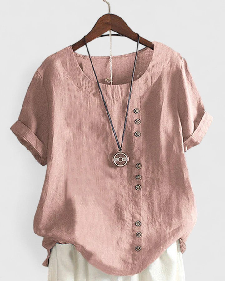 Elisavie | Komfortabel bluse med korte ærmer