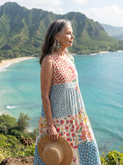 Kira | Vestido Midi Floral Costeiro