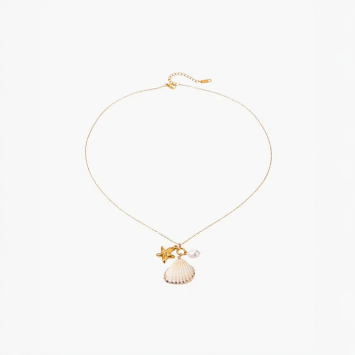 Avelia | Starfish and Pearl Necklace in Maritime Charm