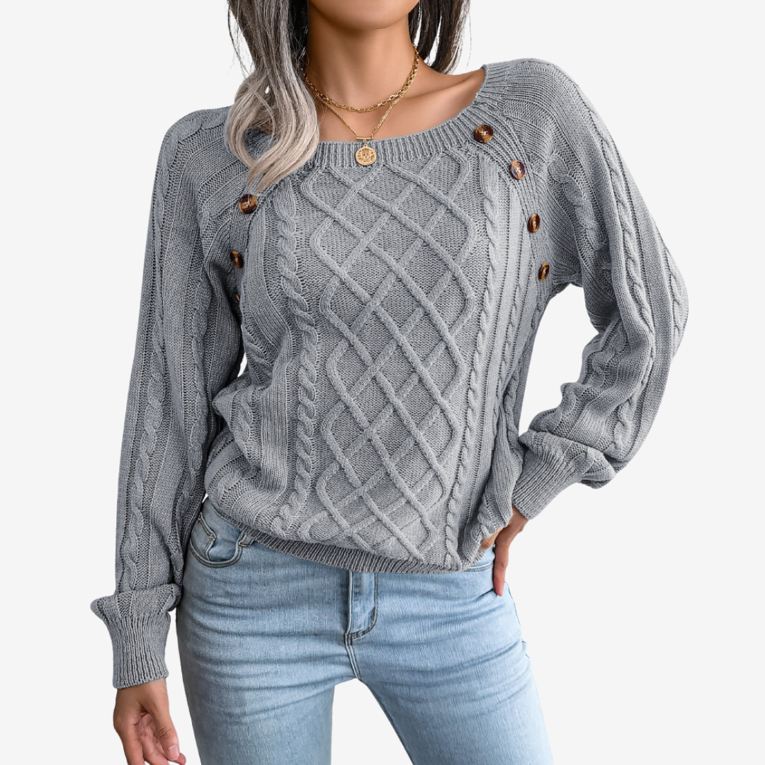 Meli™ Pullover mit Knopfdetail