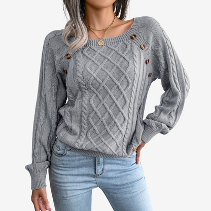 Meli™ Pullover mit Knopfdetail