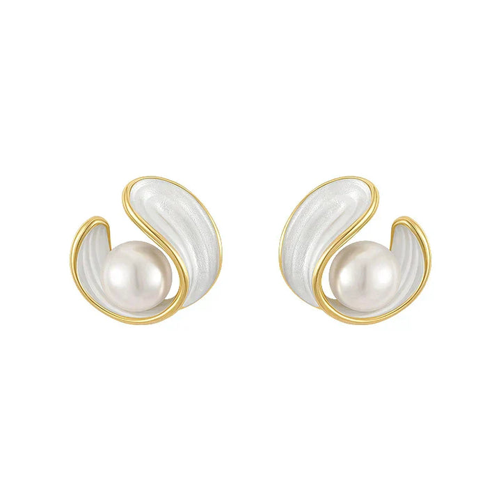 OPAL & PEARL GOLD DROP EARRINGS