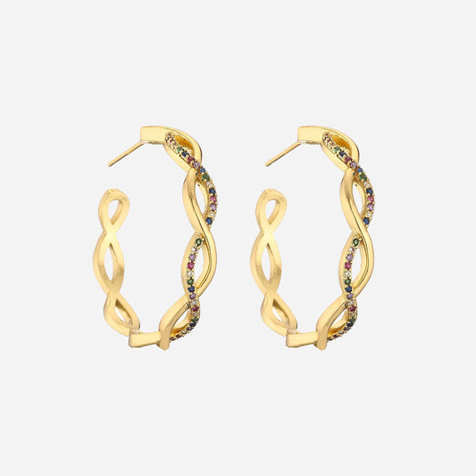 Julenyssa | Pendientes Wave de oro 18K