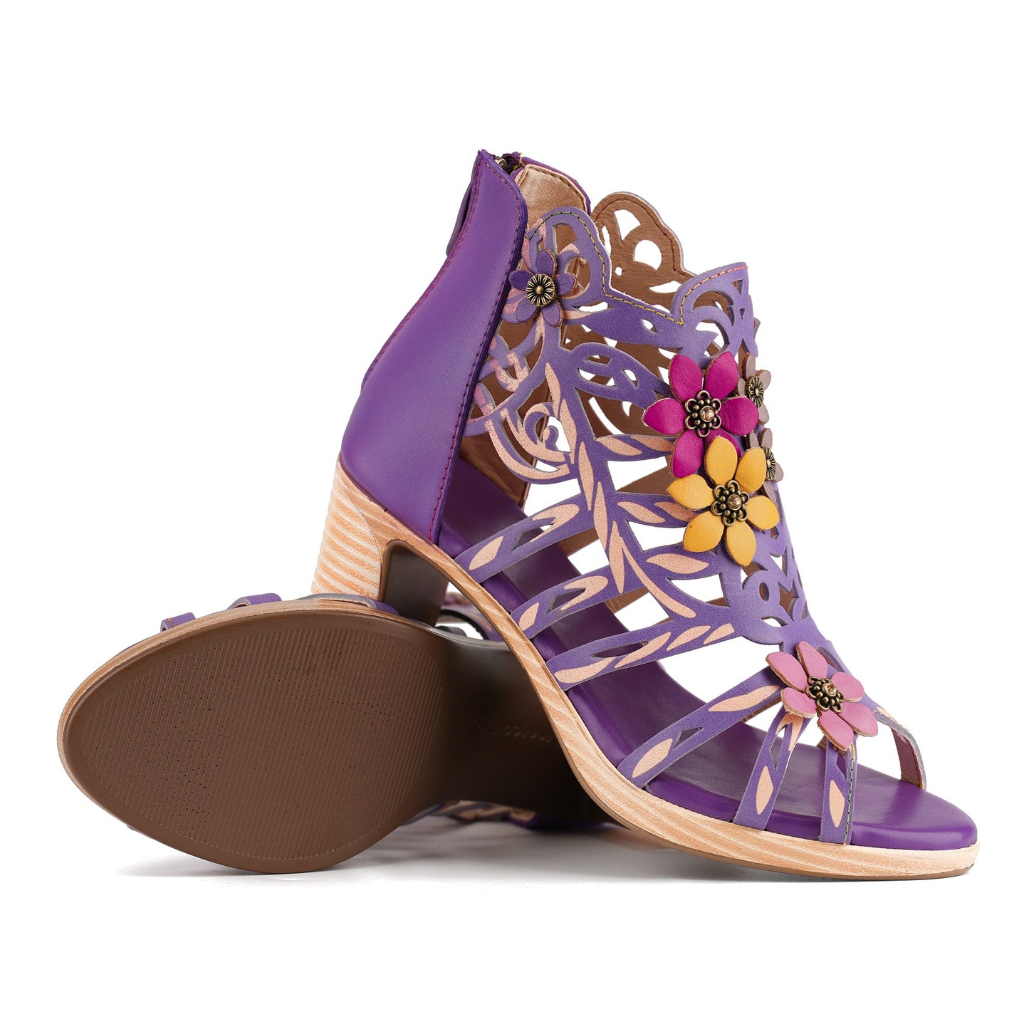 Blooming Vine Romantic Cutout Sandals