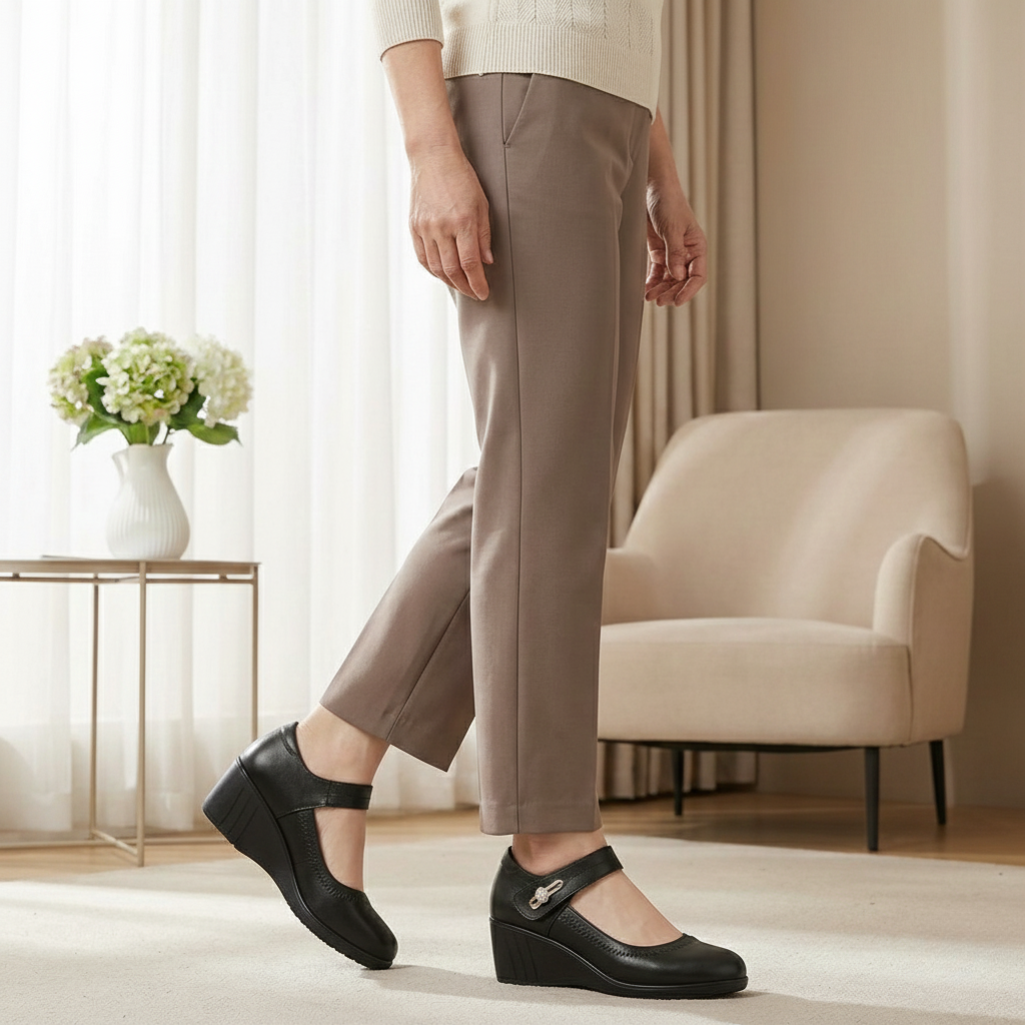 Lydia – Sapatos Elegantes de Conforto com Salto Médio