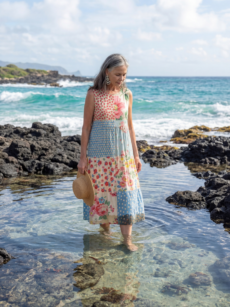 Kira | Vestido Midi Floral Costeiro