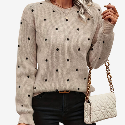 Aveline™ Eleganter Pullover mit Polka-Dots