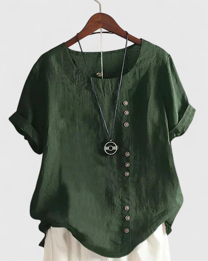 Elisavie | Komfortabel bluse med korte ærmer