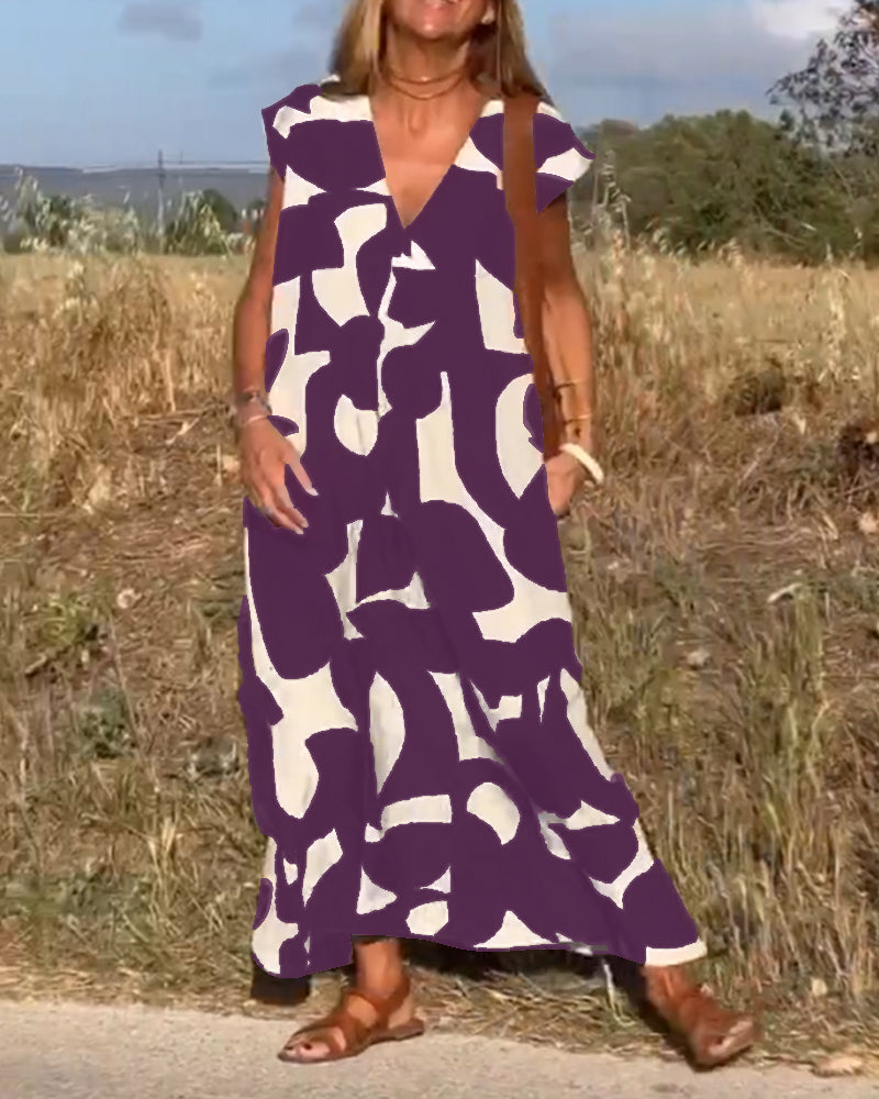 Elowen | Sleeveless Printed Dress