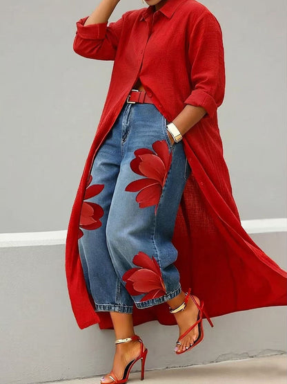 Sophia | Elegant Floral Trousers