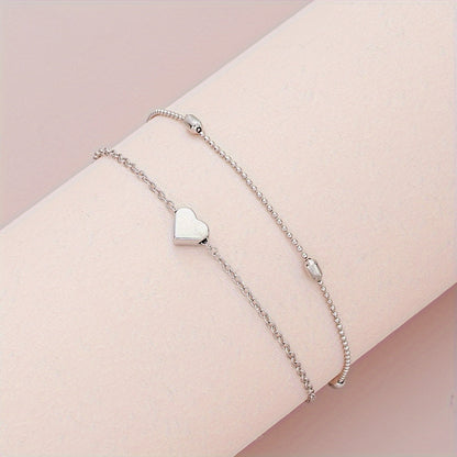LAYERED HEART & PEARL JEWELRY SET
