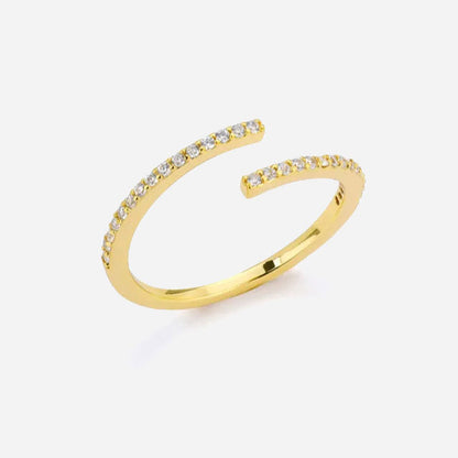 Eliandrea | Klassisk zirkonia-ring i 18K guld