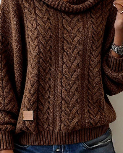 Solid vridd strikket sweater