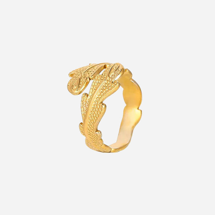 Janirelle | Anel Coral Ouro 18K