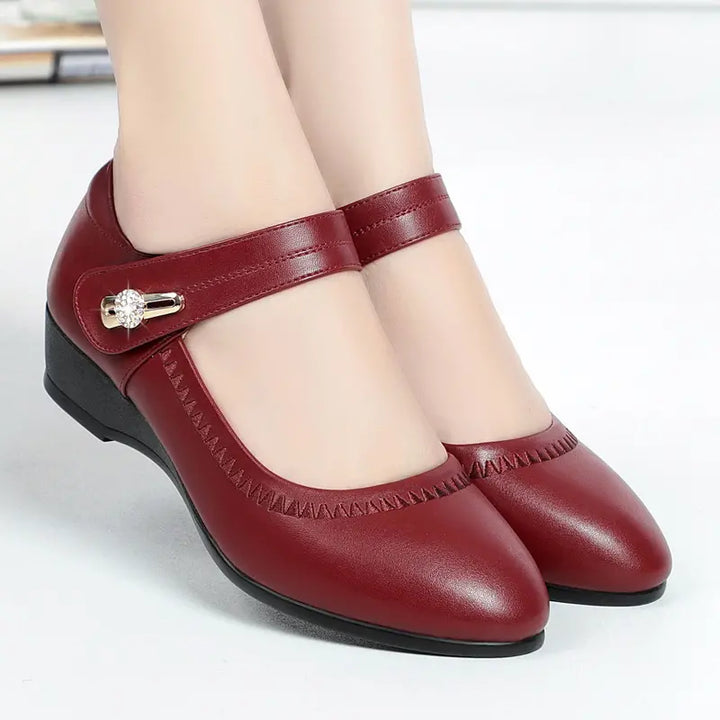 Lydia – Sapatos Elegantes de Conforto com Salto Médio