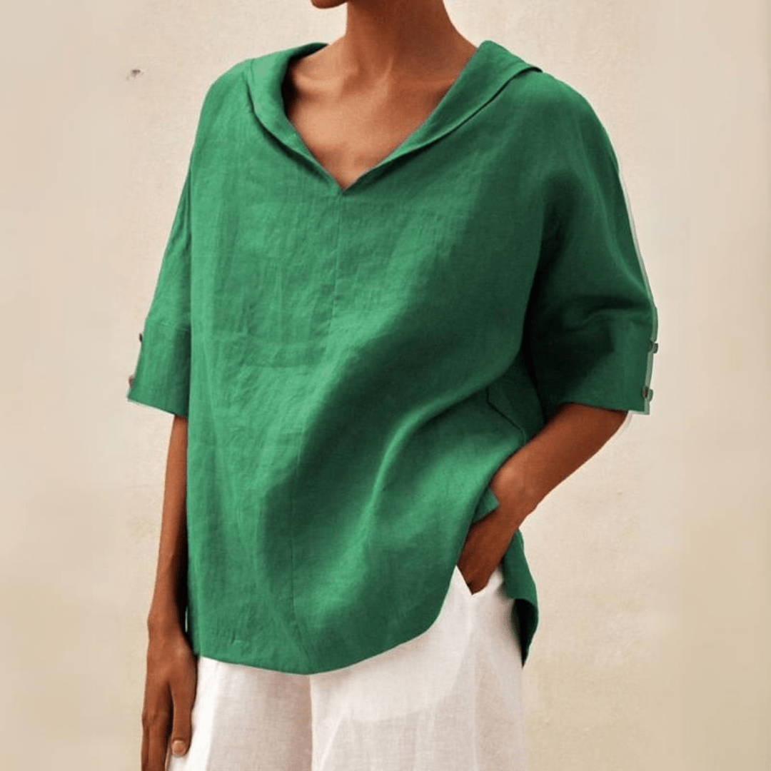 Marie | Coastal Breeze Oversized Skjorte