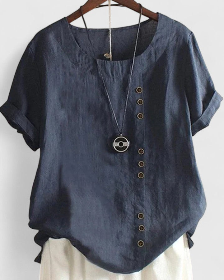Elisavie | Komfortabel bluse med korte ærmer