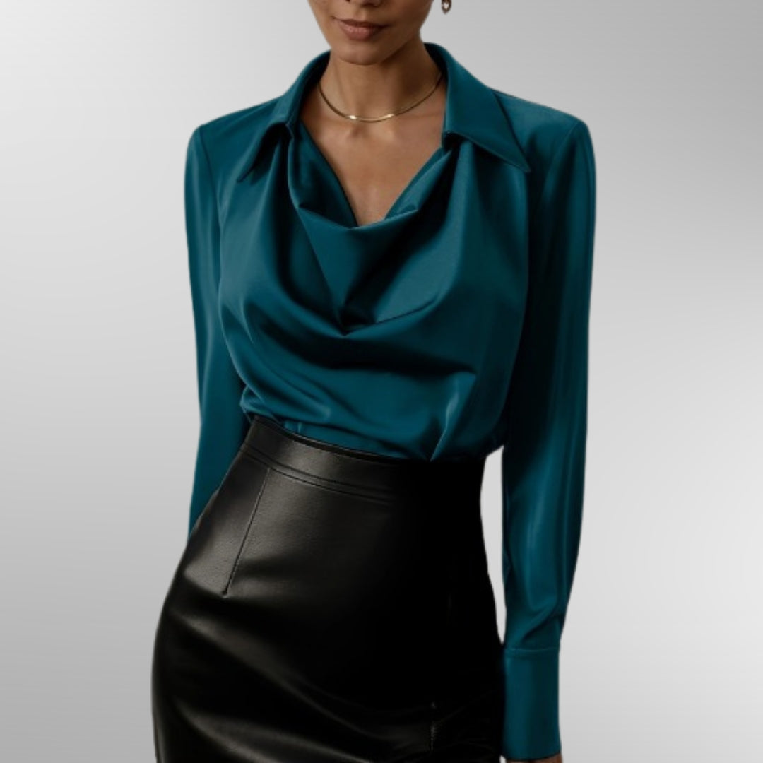 Violet™ | Elegant satinbluse