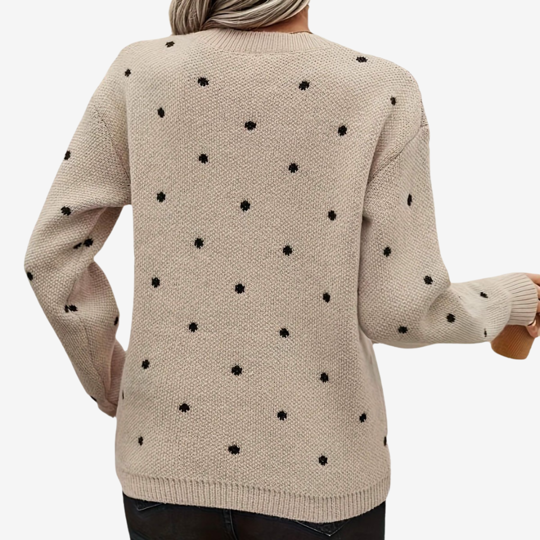 Aveline™ Eleganter Pullover mit Polka-Dots