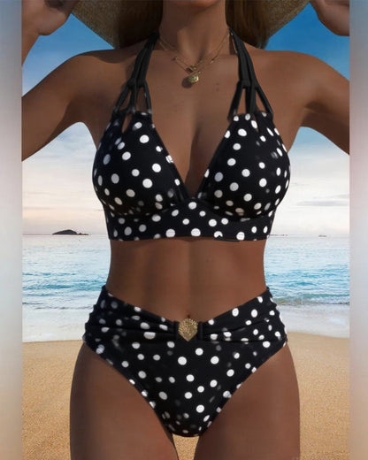 Melanie | Zweiteiliger sexy Bikini mit Polka-Dots