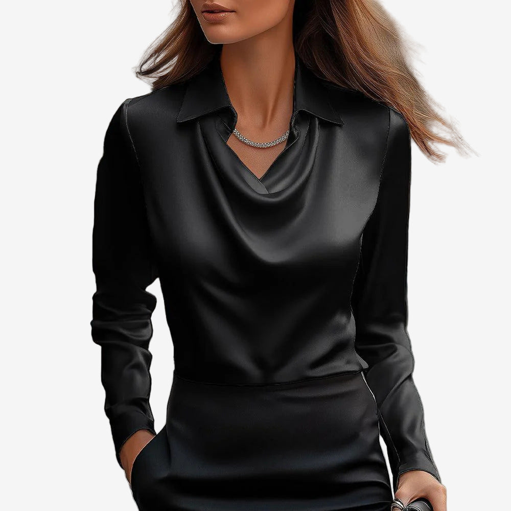 Blusa Elira™ com Gola Cowl