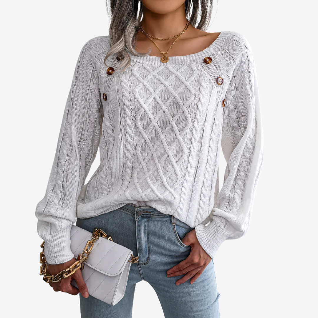 Meli™ Pullover mit Knopfdetail