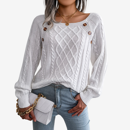 Meli™ Pullover mit Knopfdetail