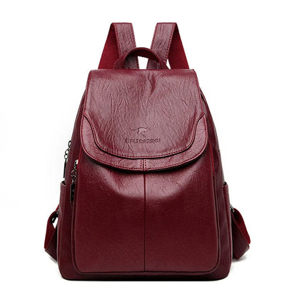Eda | Anti-Theft Leather Backpack