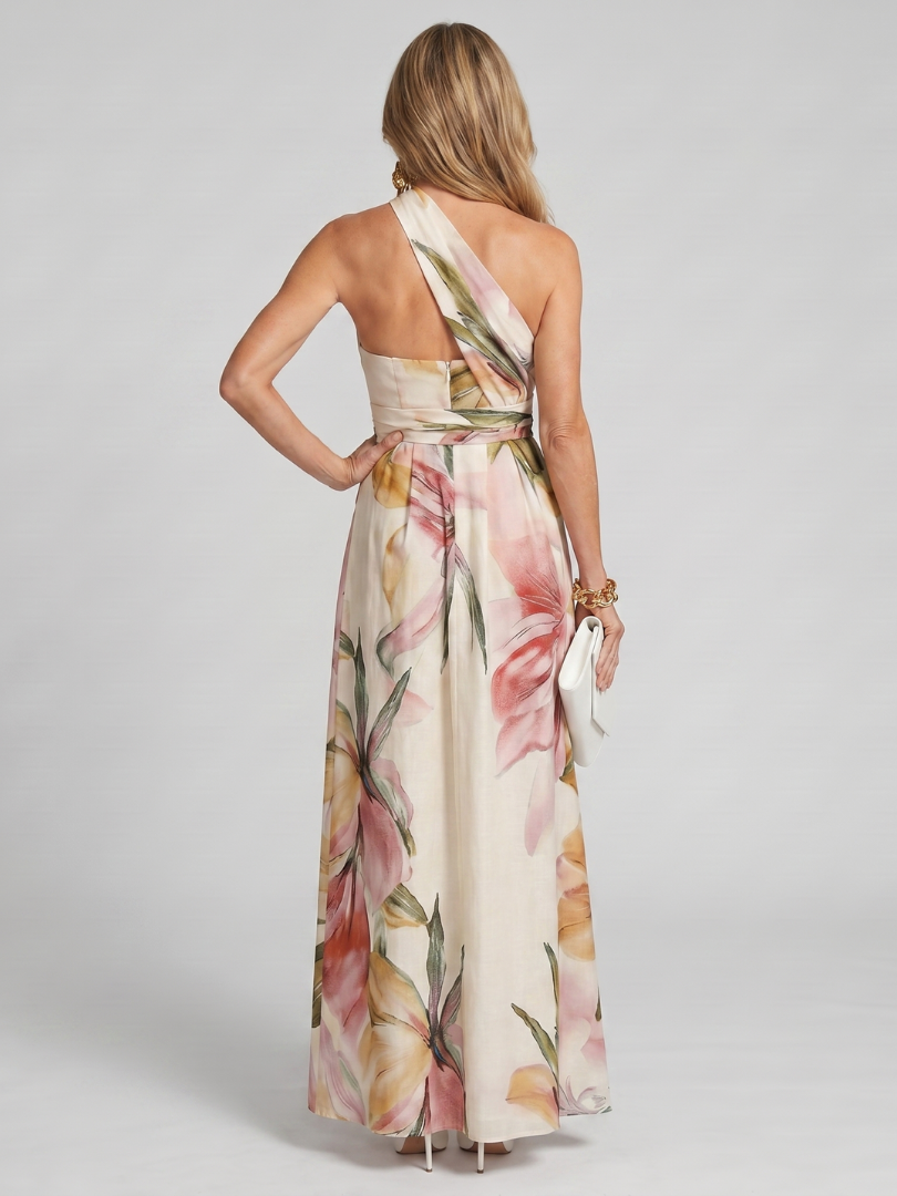 Hester | Soft Halter Flowing Skirt Maxi Dress