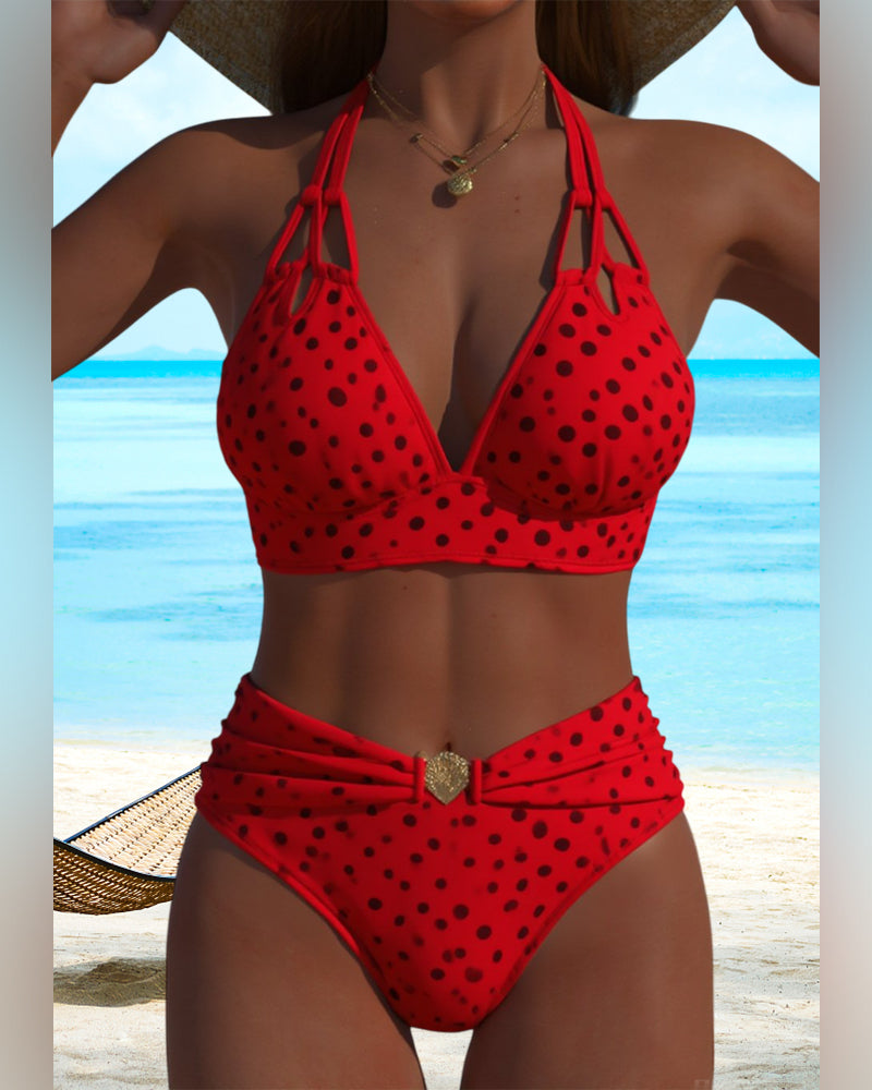 Melanie | Zweiteiliger sexy Bikini mit Polka-Dots