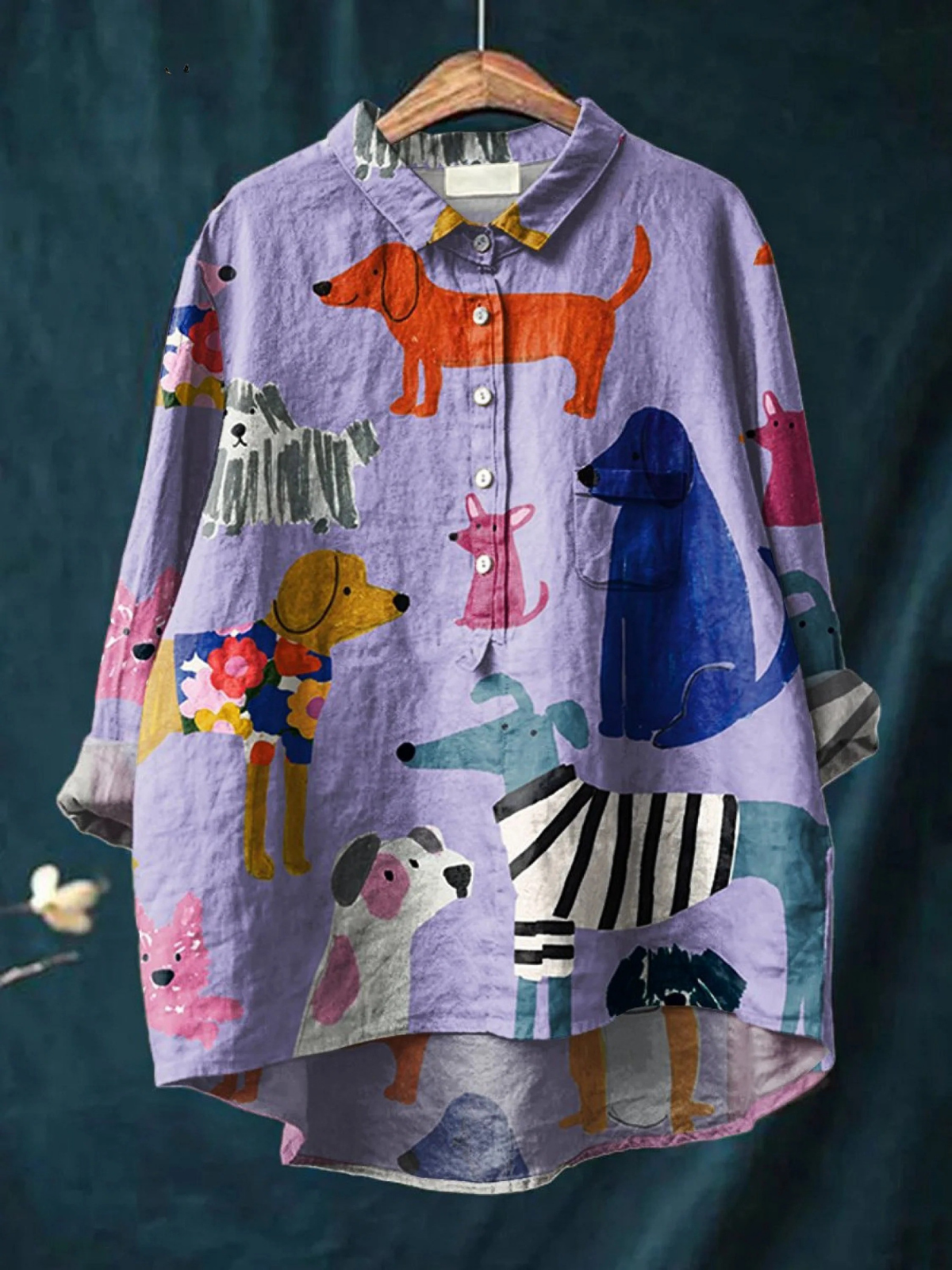 Hannah | Kvinders T-shirt med Hundekunsttryk, Casual