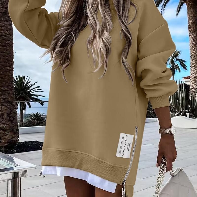 RODNEY™ - Cozy Long Sleeve Pullover Side Zipper Sweatshirt