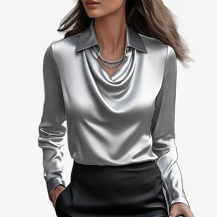 Elira™ Bluse mit Wasserfallausschnitt