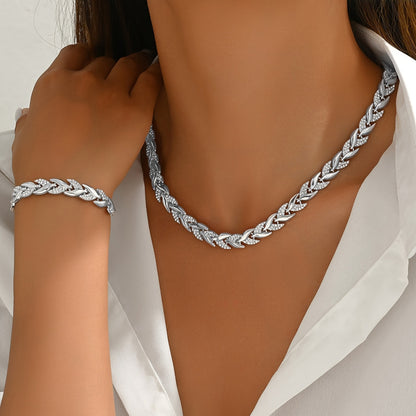 ELEGANT RHINESTONE FISH TAIL SET + FREE EARRINGS