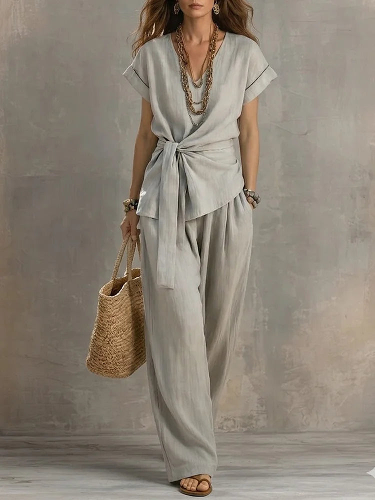 The Casual Cotton Linen Two-Piece Set