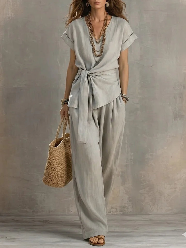 The Casual Cotton Linen Two-Piece Set