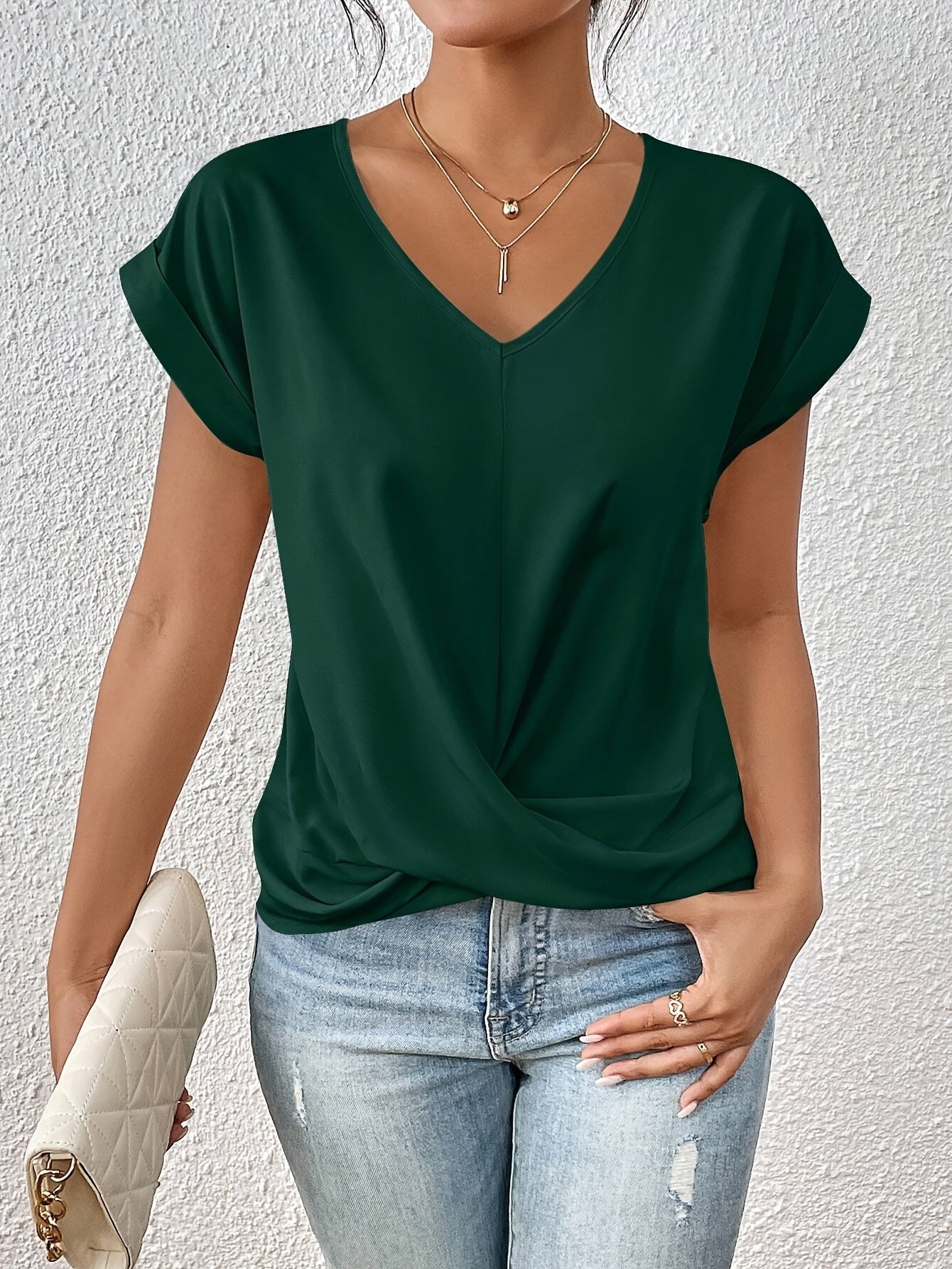 Zoe - Den søde hjerteudskæring afslappede T-shirt