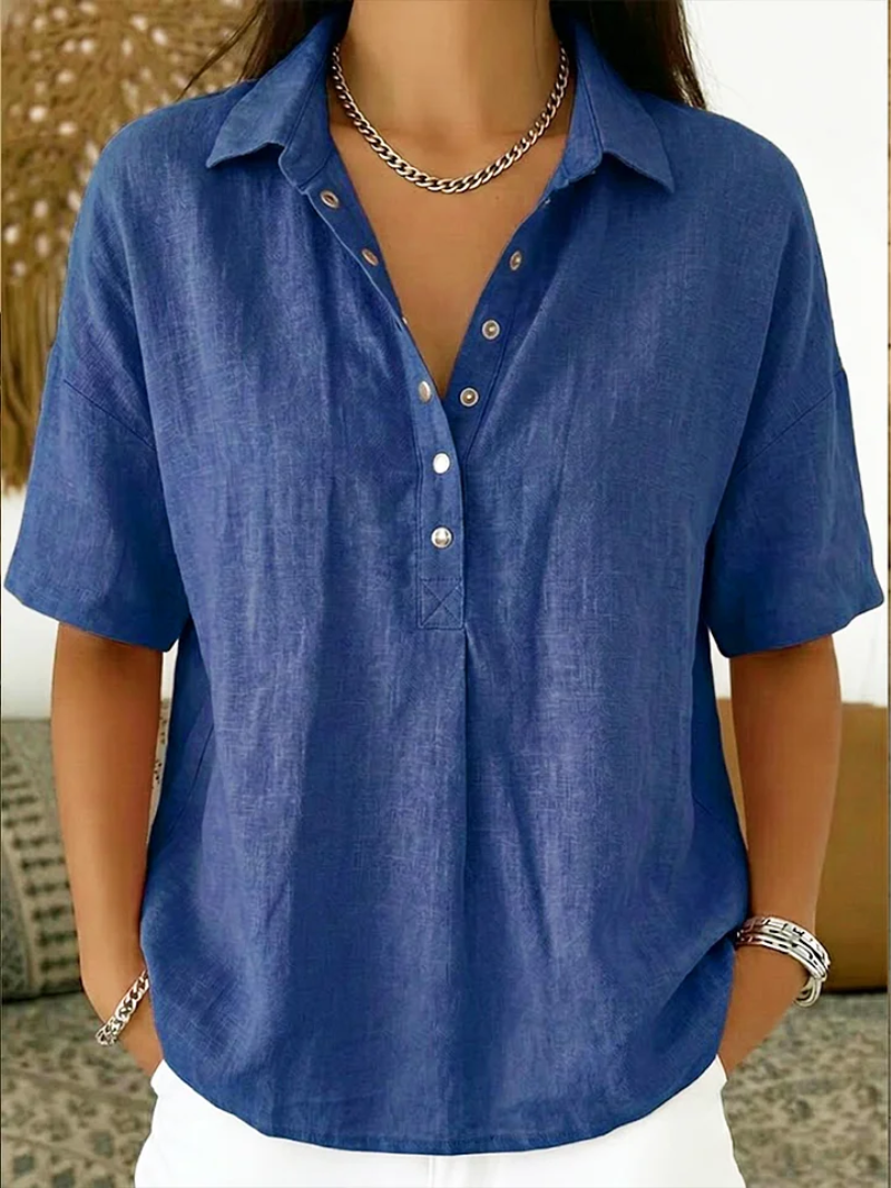 Willow | Bluse mit Kragen und Knopfleiste