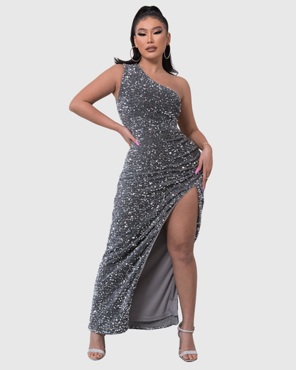 LILLIAN | LUXE ONE-SHOULDER EVENING DRESS