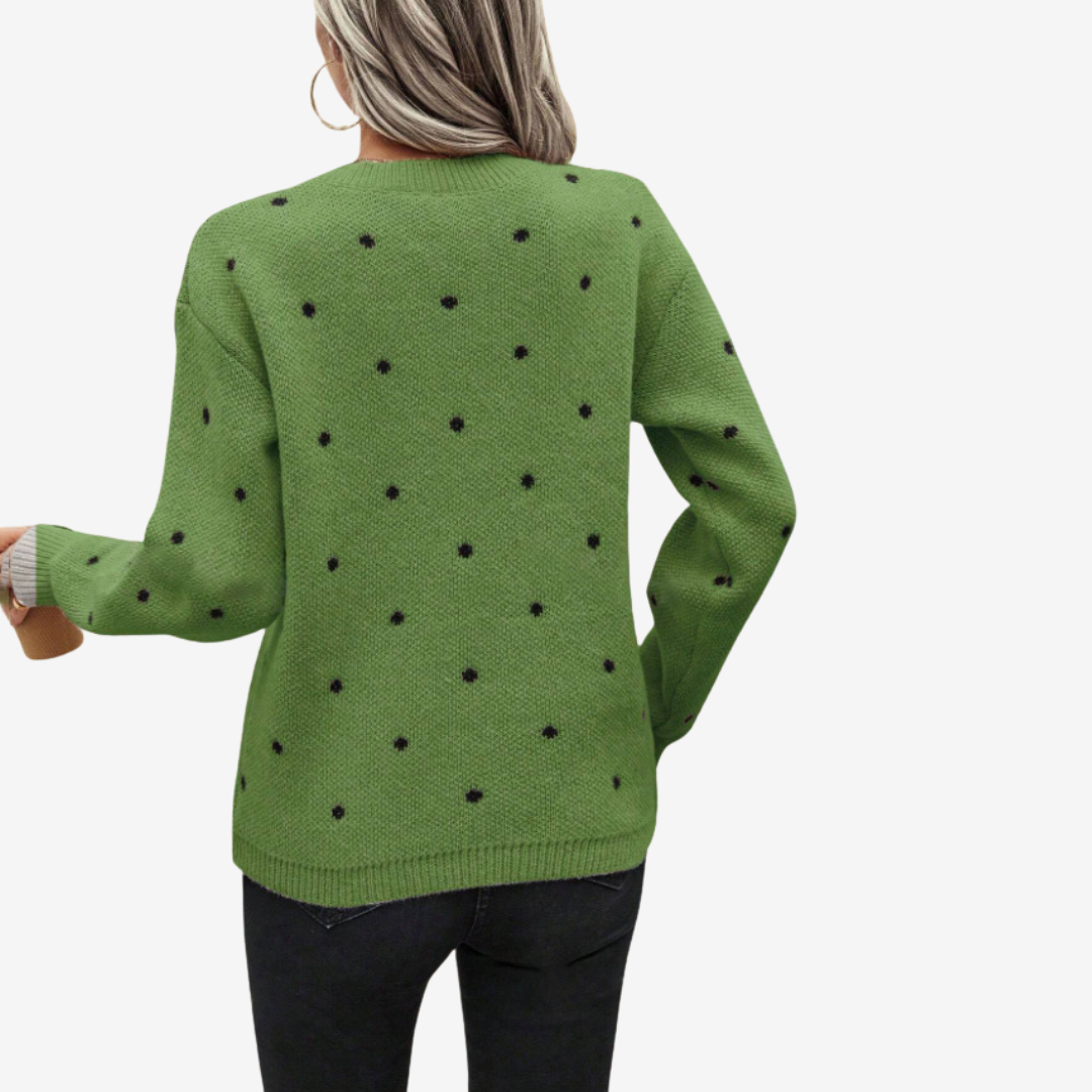 Aveline™ Eleganter Pullover mit Polka-Dots