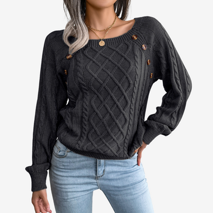 Meli™ Pullover mit Knopfdetail