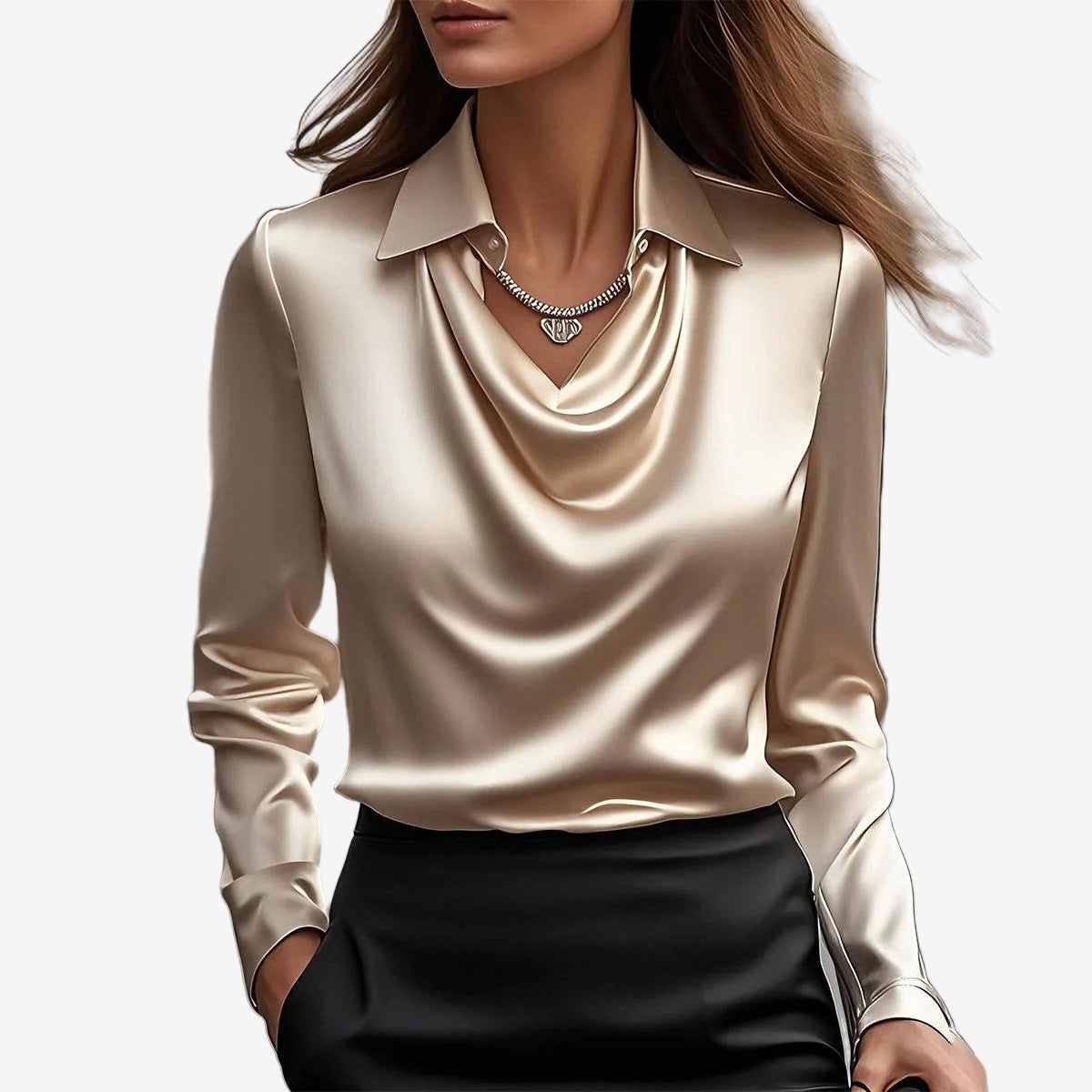 Elira™ Bluse mit Wasserfallausschnitt