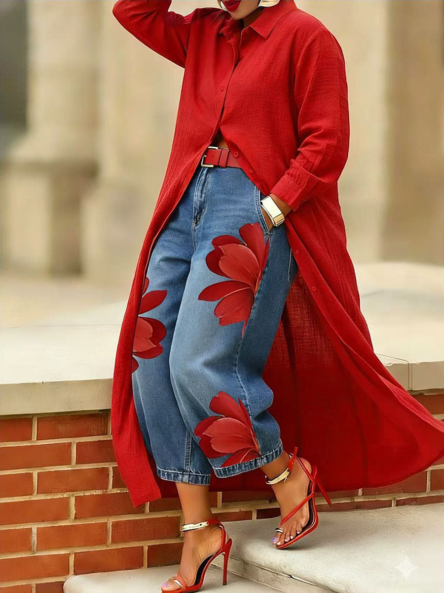 Sophia | Elegant Floral Trousers