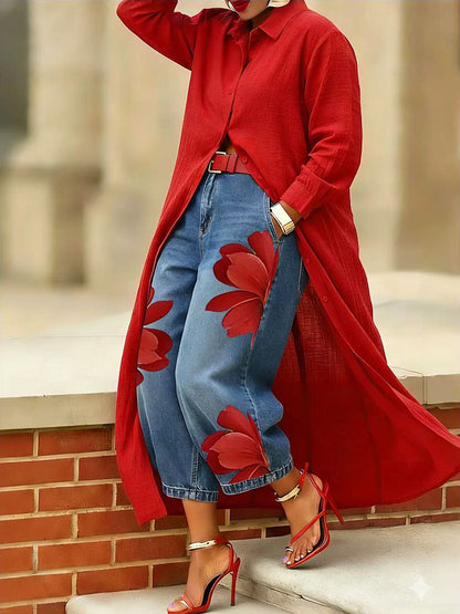 Sophia | Elegant Floral Trousers