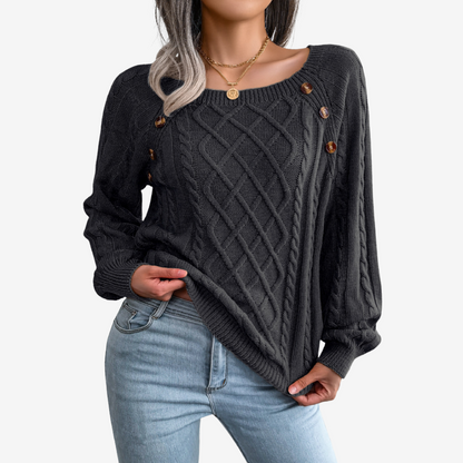 Meli™ Pullover mit Knopfdetail